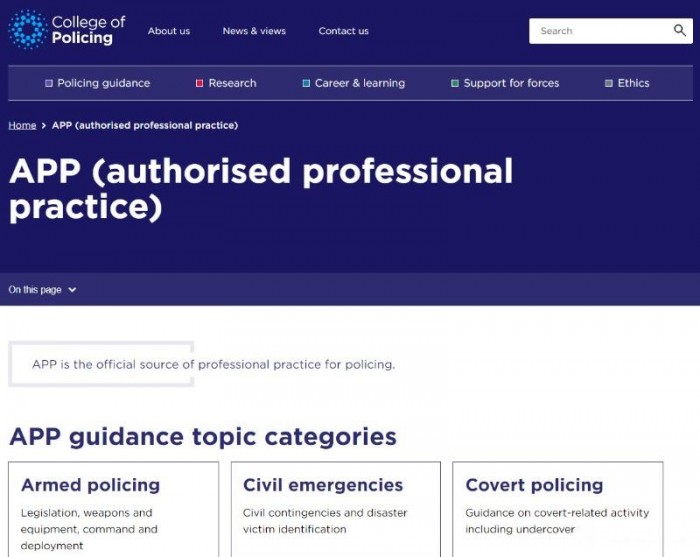 UK Colleage of Policing Homepage.jpg