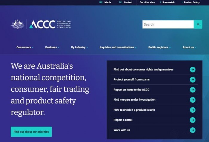 Australia ACCC Homepage.jpg