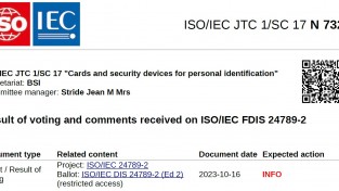 [특집-ISO/IEC JTC 1/SC 17 활동] ⑩Result of voting and comments received on ISO/IEC FDIS 24789-2 Document 소개