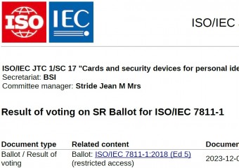 [특집-ISO/IEC JTC 1/SC 17 활동] 32. Result of voting on SR Ballot for ISO/