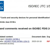 [특집-ISO/IEC JTC 1/SC 17 활동] ⑨Result of voting and comments received on ISO/IEC FDIS 24789-1 소개