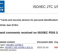 [특집-ISO/IEC JTC 1/SC 17 활동] ⑩Result of voting and comments received on ISO/IEC FDIS 24789-2 Document 소개